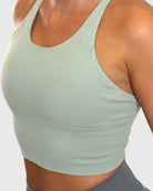 Pastel Green Cross Topp - Peach Tights - Sports - Bra