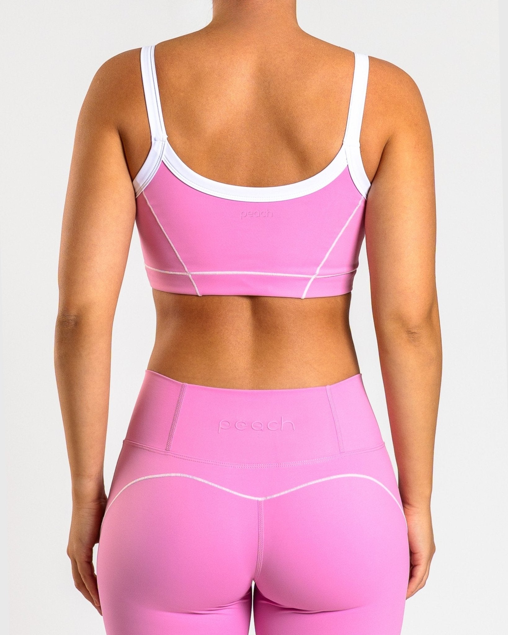 Pink Bloom Topp - Peach Tights - Sports - Bra