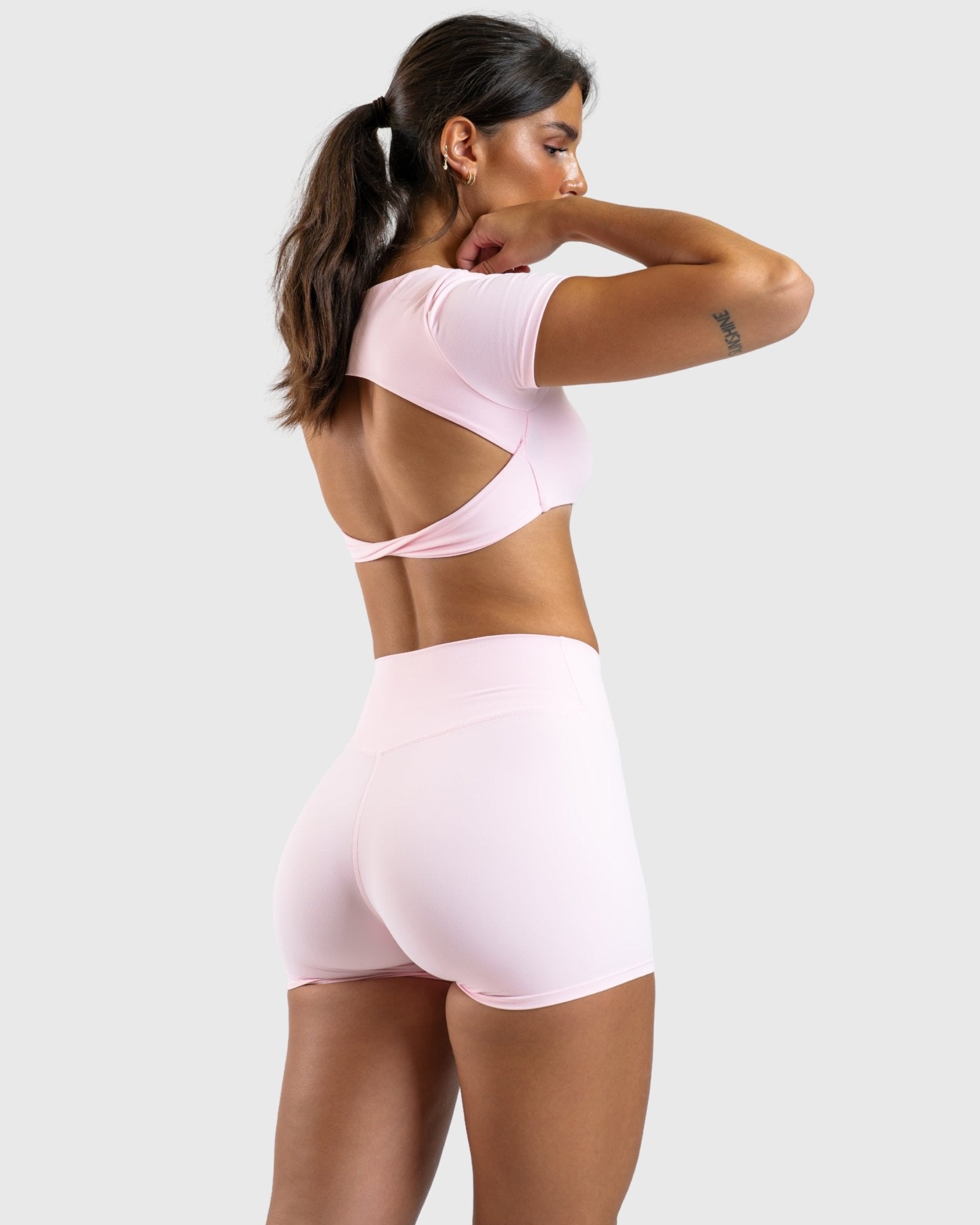 Pink Divine V - waist Shorts - Peach Tights - Tights