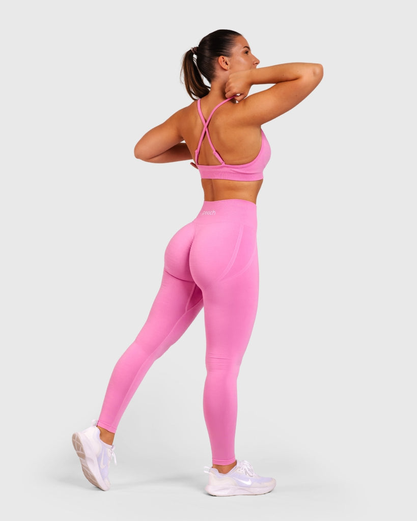 Pink Elevate Sports - bra - Peach Tights - Singlet