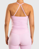 Pink Noiré Singlet - Peach Tights - Sports - Bra