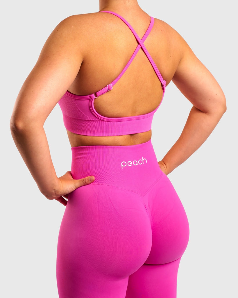 Pink Performa Sports-bra - Peach Tights - Sports-Bra