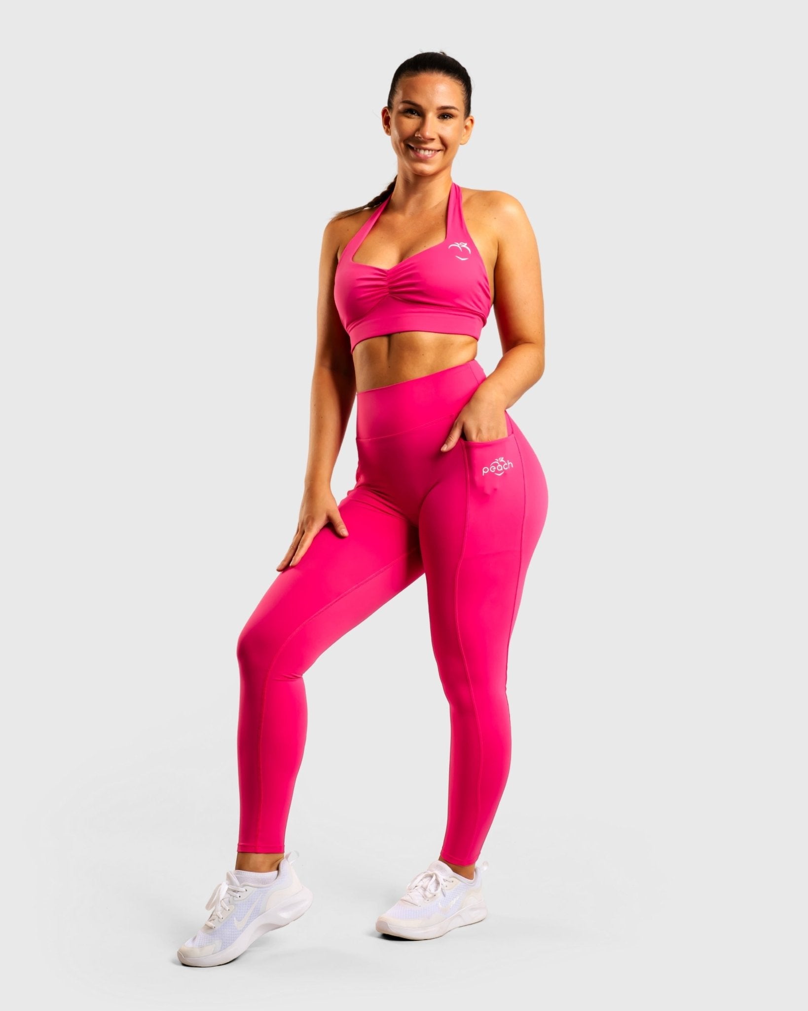 Pink Pulse Sports - bra - Peach Tights - Sports - Bra