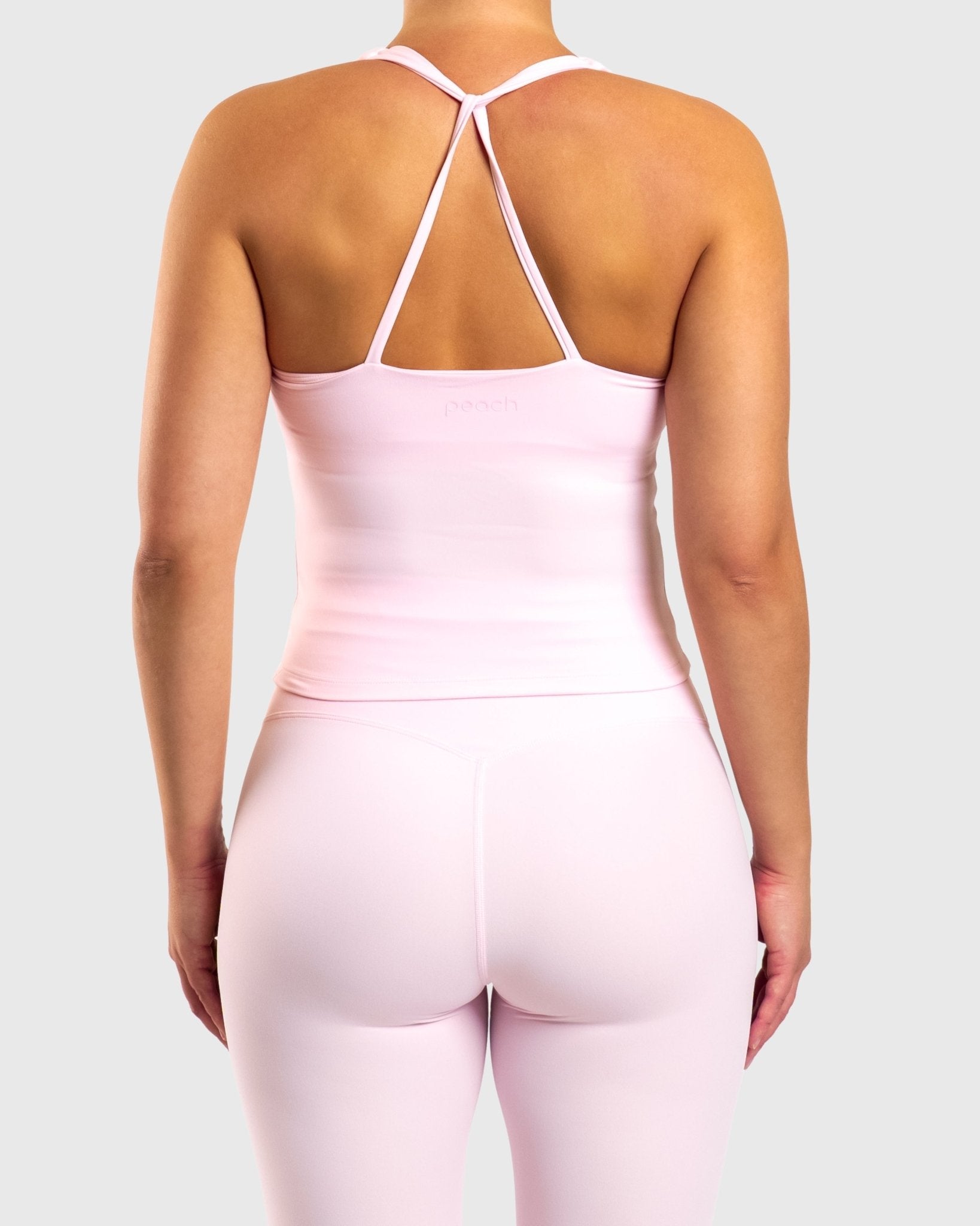 Pink Softelle Singlet - Peach Tights - Sports - Bra