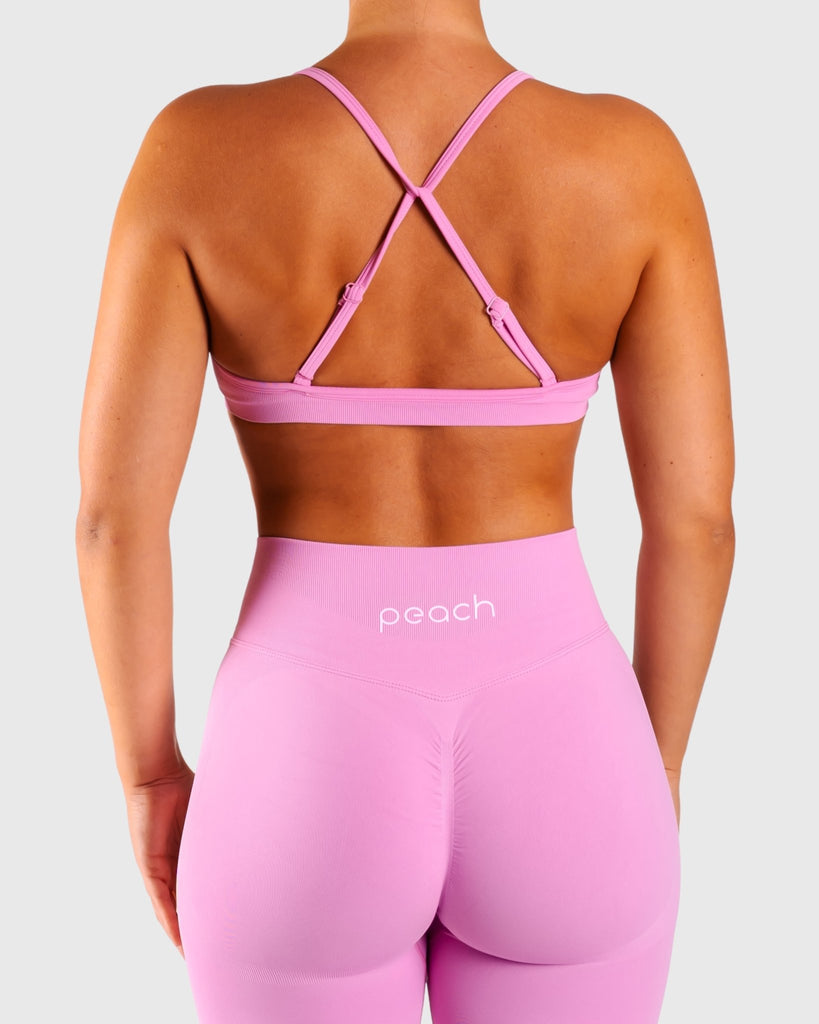 Pink Vivid Sports - bra - Peach Tights - Sports - Bra