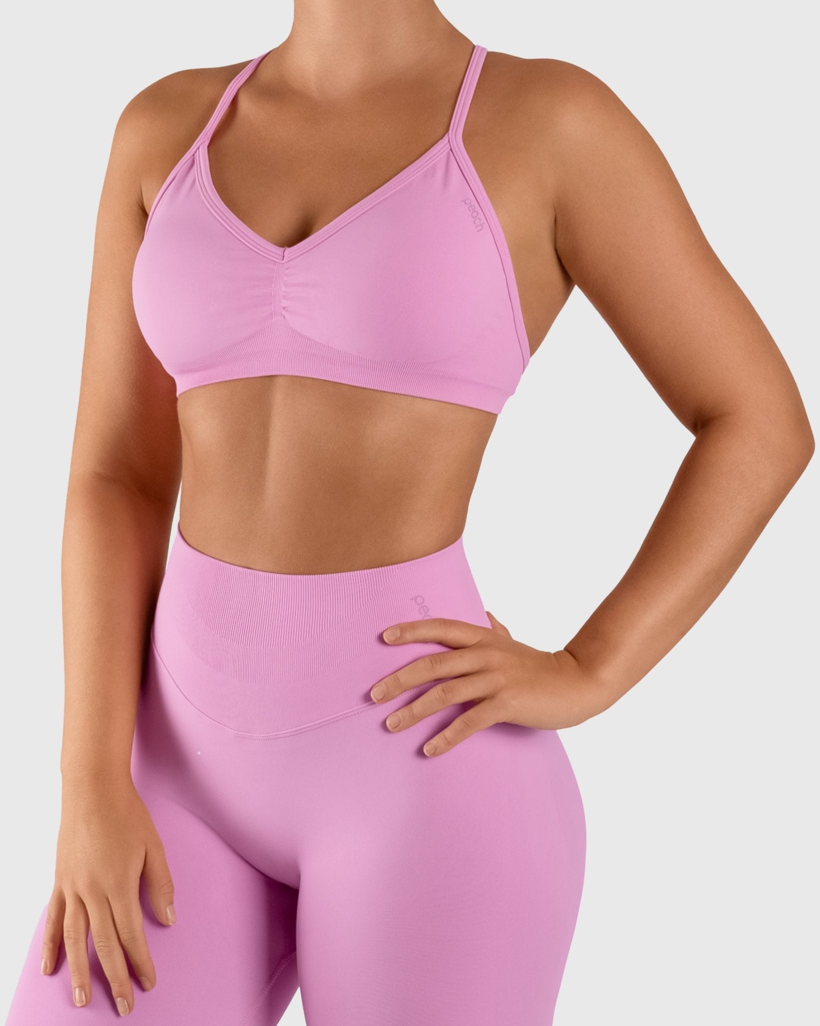 Pink Vivid Sports - bra - Peach Tights - Sports - Bra