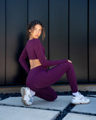 Plum Align Long Sleeve - Peach Tights - Long sleeve