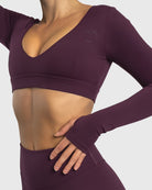 Plum Align Long Sleeve - Peach Tights - Long sleeve