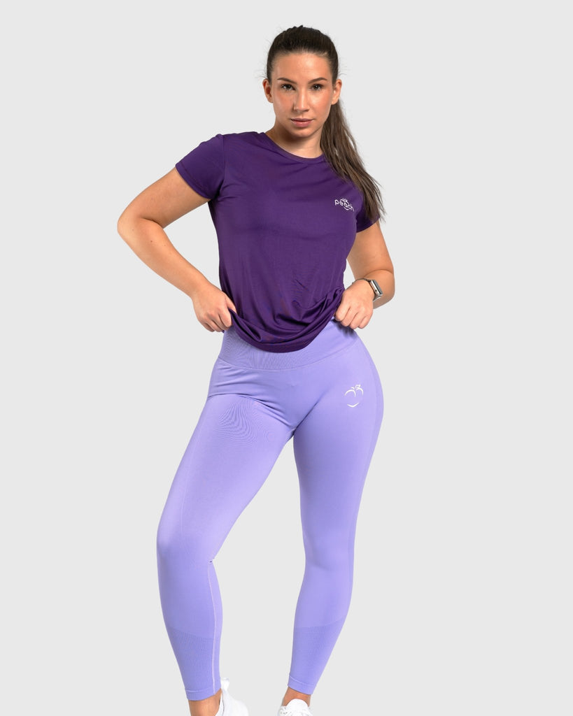 Purple Basic Training T-Shirt - Peach Tights - T-shirt