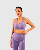 Purple Ease Sports-bra - Peach Tights - Sports-Bra