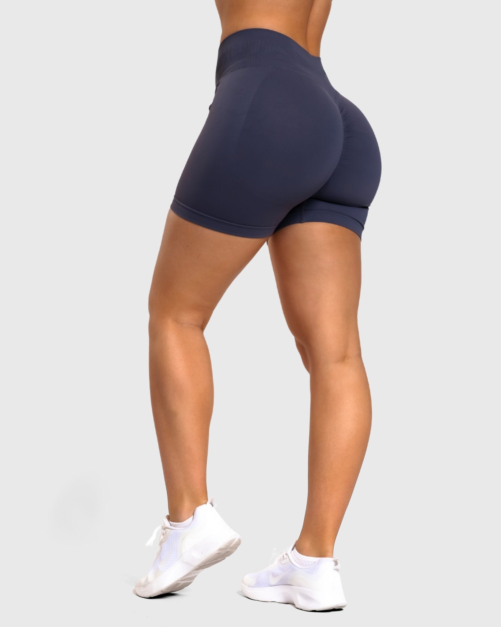 Steel Blue Impact Shorts - Peach Tights - Shorts