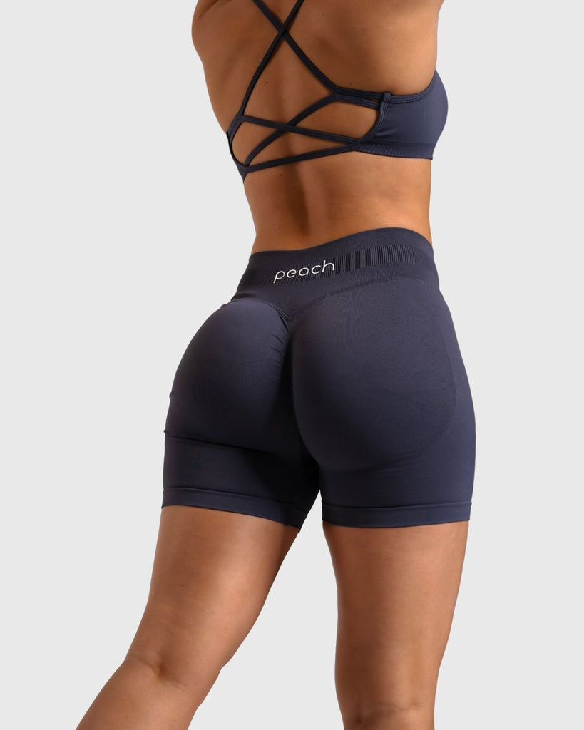 Steel Blue Impact Shorts - Peach Tights - Shorts