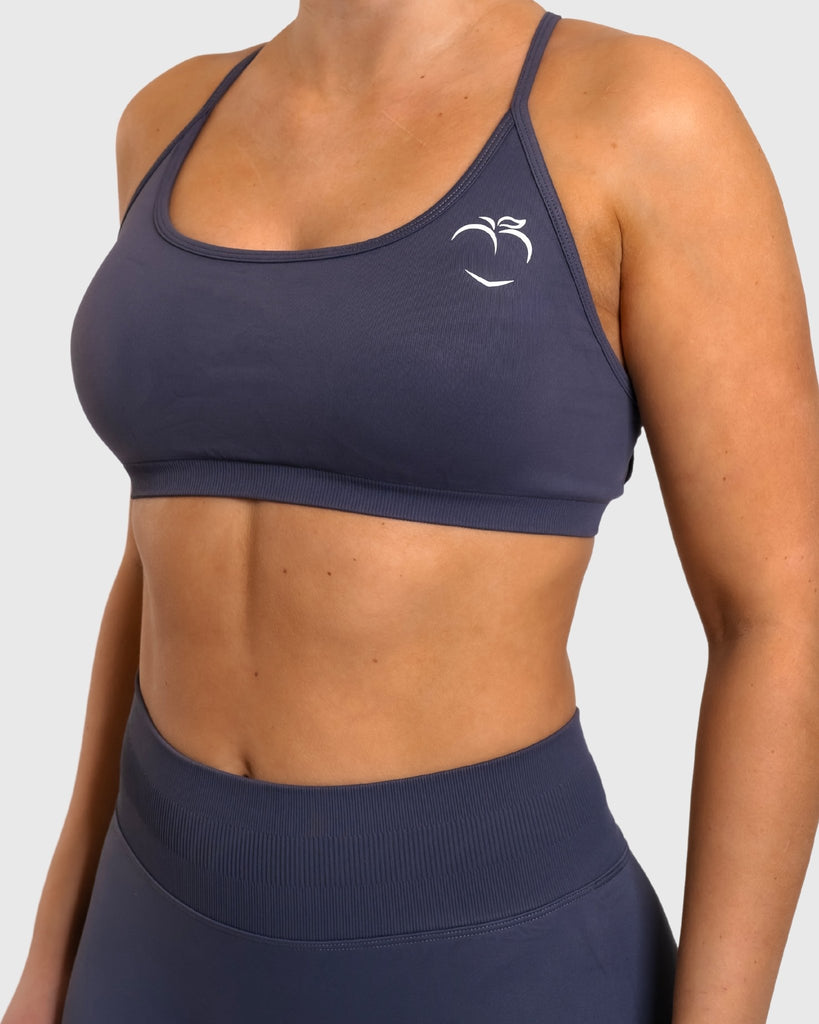 Steel Blue Impact Sports - bra - Peach Tights - Sports - Bra