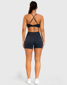Steel Blue Velocity Shorts - Peach Tights - Shorts