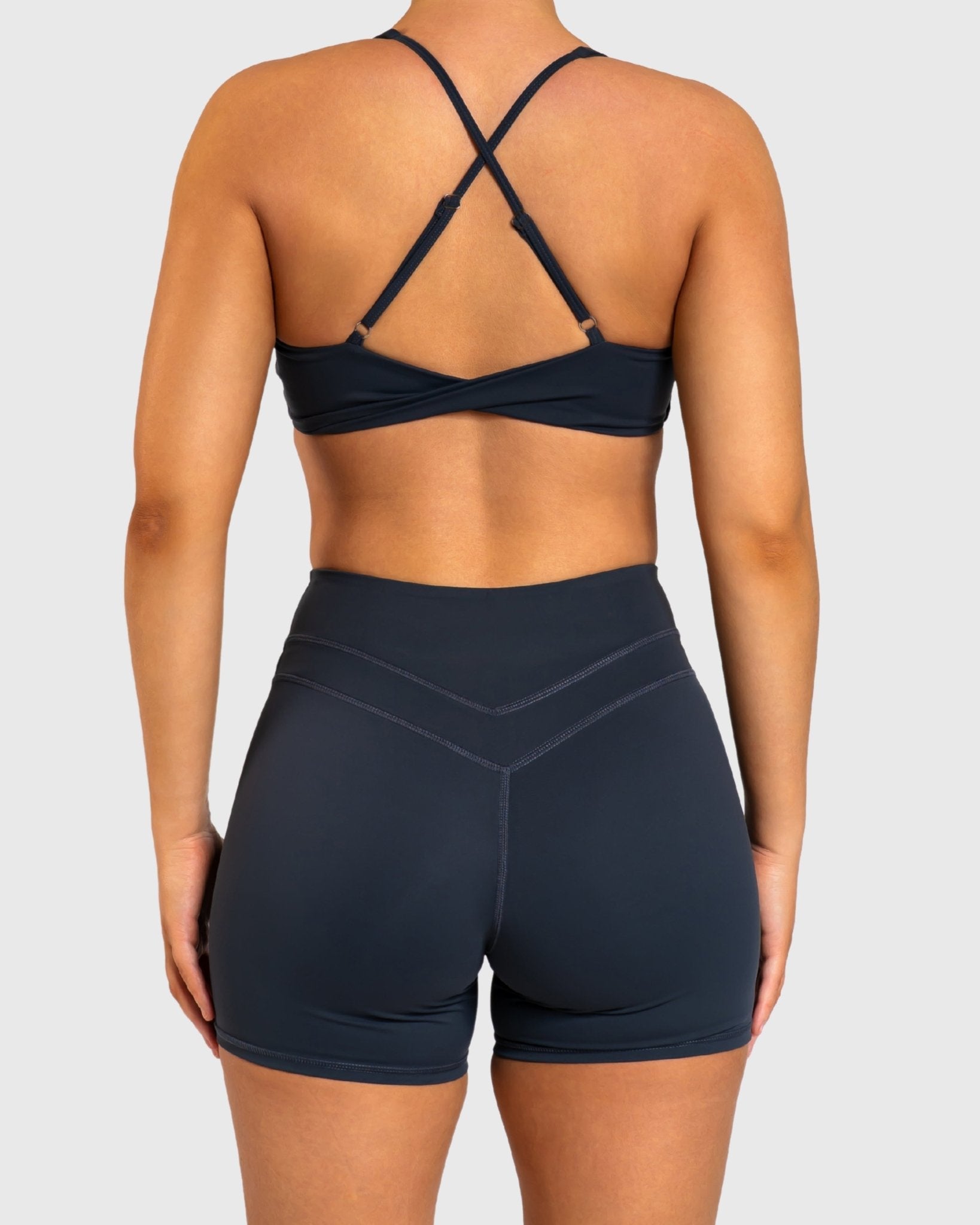 Steel Blue Velocity Sports - bra - Peach Tights - Sports - Bra