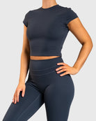 Steel Blue Velocity T-shirt - Peach Tights - T-shirt