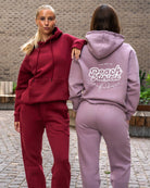 Wine Red Haze Hoodie - Peach Tights - Hoodie