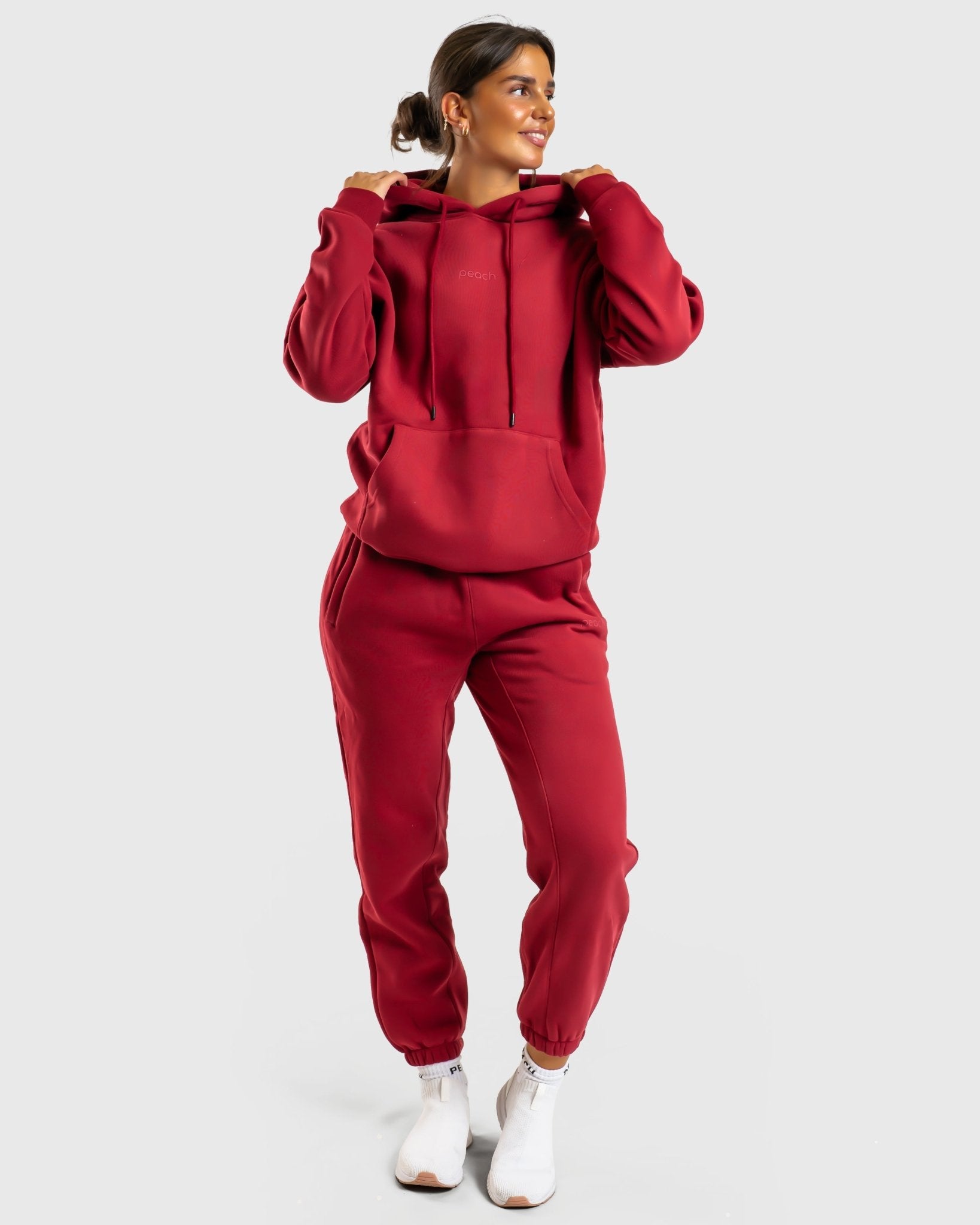 Wine Red Haze Sweatpants - Peach Tights - Sweatpants