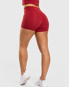 Wine Red Noiré Shorts - Peach Tights - Tights