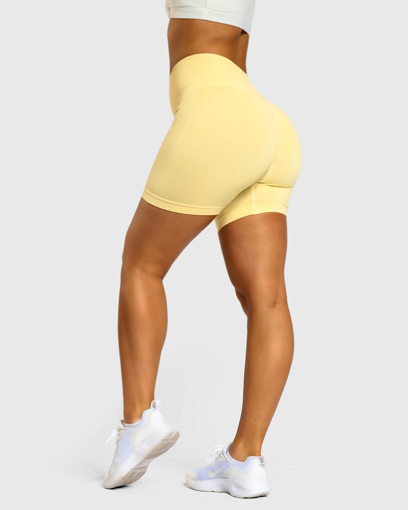 Yellow Motion Shorts - Peach Tights - Shorts