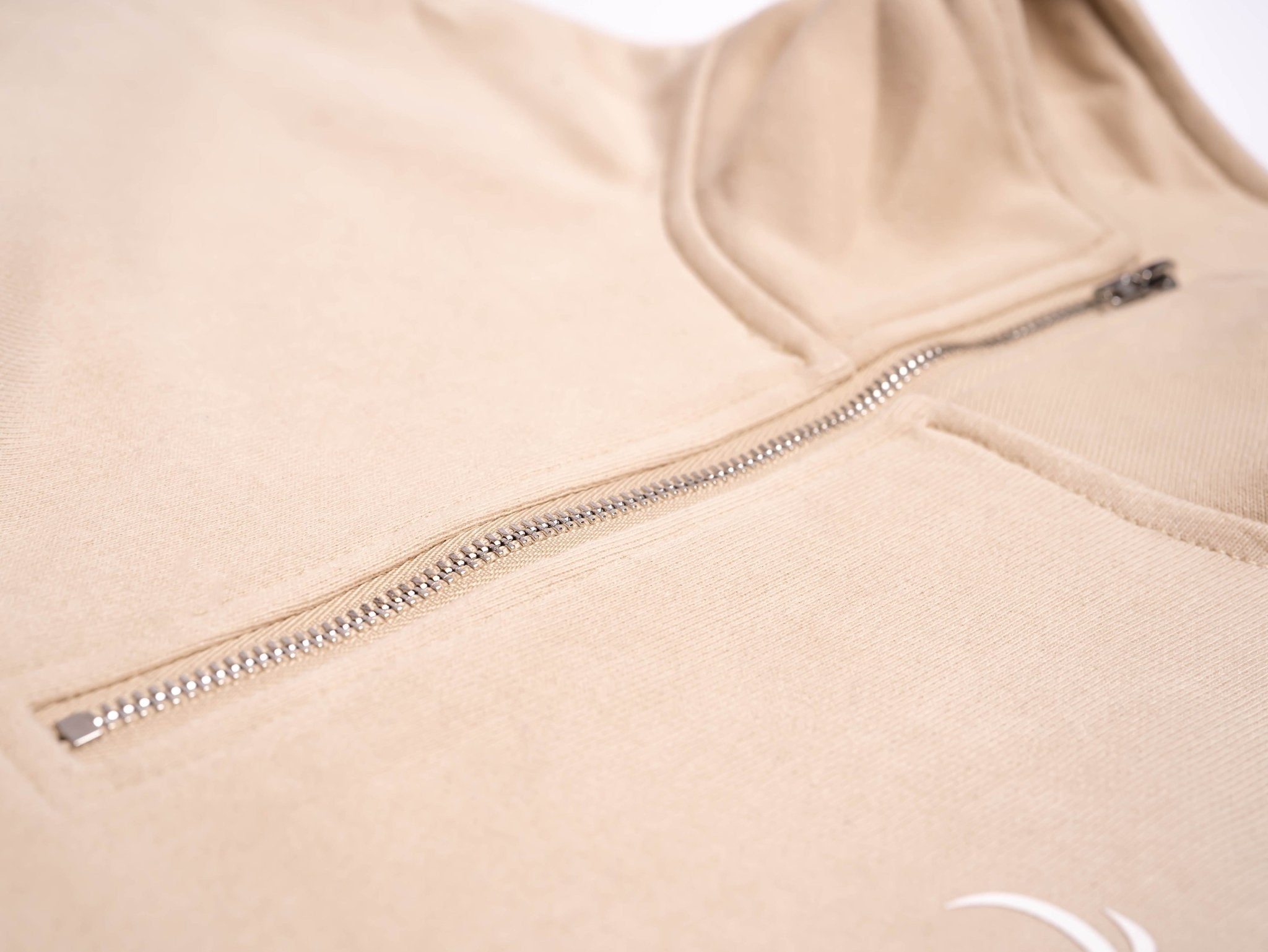 Beige Half Zip Pullover | Sweatshirt – Peach Tights