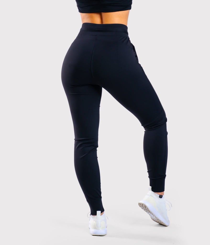 Black Active Sweatpants - Peach Tights - Sweatpants