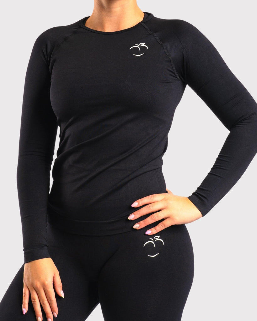 Black Classic Deluxe Long Sleeve - Peach Tights -