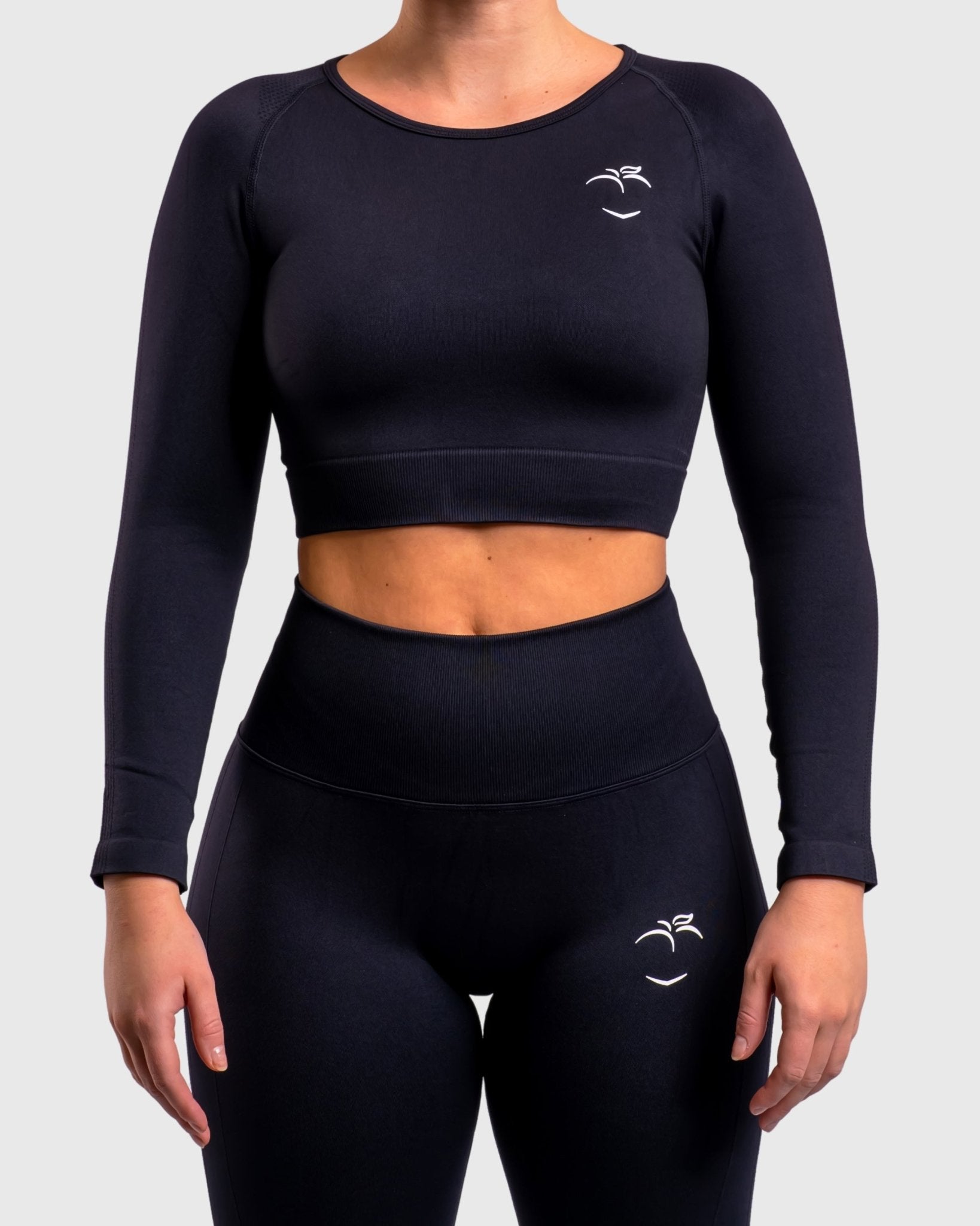 Black Lux Seamless Long Sleeve - Peach Tights - Long sleeve