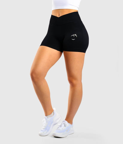 Black V-Waist Shorts