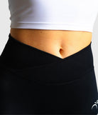 Black V-Waist Shorts - Peach Tights -