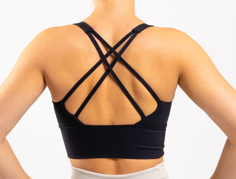 Black X-strap Sports-Bra