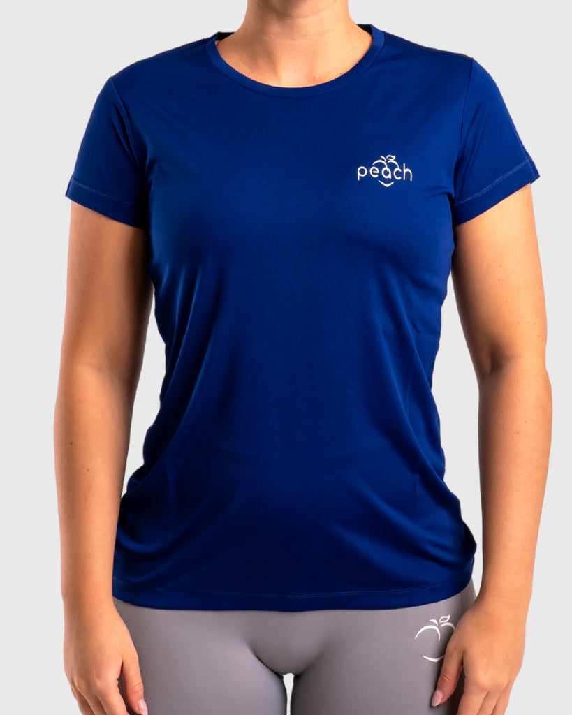 Blue Basic Training T-Shirt - Peach Tights -