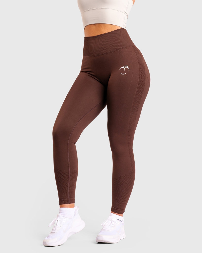Brown Lux Seamless - Peach Tights - Tights