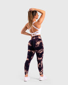 Dark lilac Tie-dye V.2 Mid waist - Peach Tights -