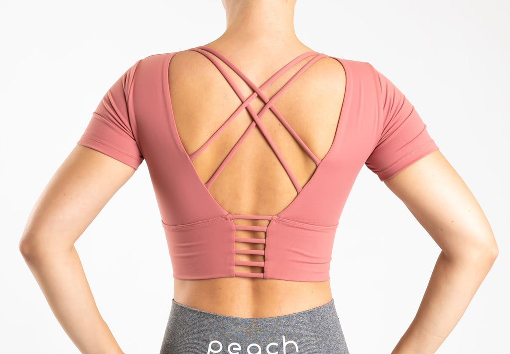 Dusty-Rose Cross T-shirt - Peach Tights -