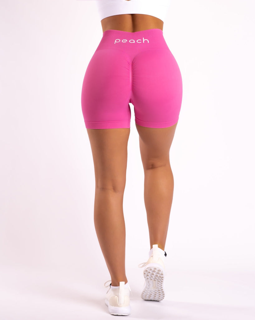 Fuscia Pink Agility Shorts - Peach Tights -