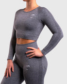 Grey Dusty Lux Seamless Long Sleeve - Peach Tights - Long sleeve