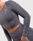 Grey Dusty Lux Seamless Long Sleeve - Peach Tights - Long sleeve