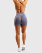 Grey Twist Shorts - Peach Tights -