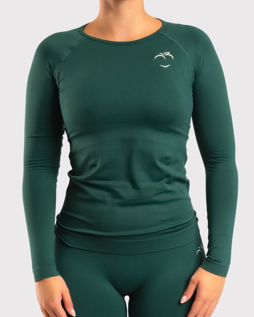 Hunter Green Classic Deluxe Long Sleeve - Peach Tights -