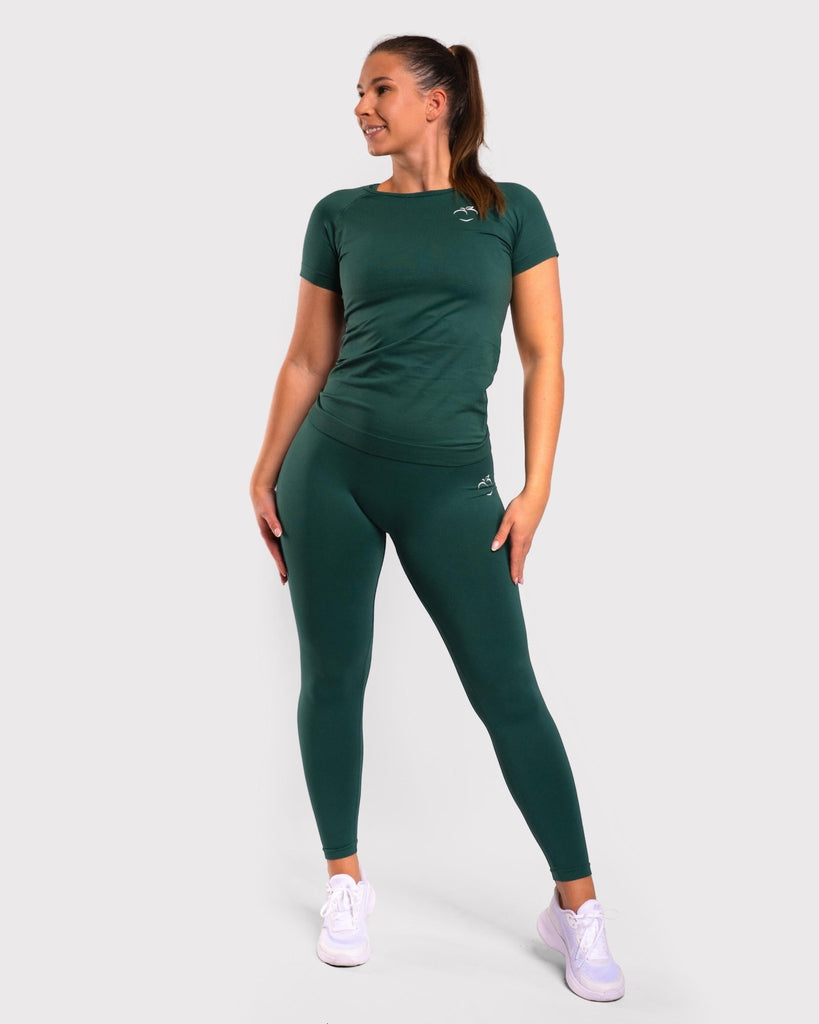 Hunter Green Classic Deluxe T-shirt - Peach Tights -
