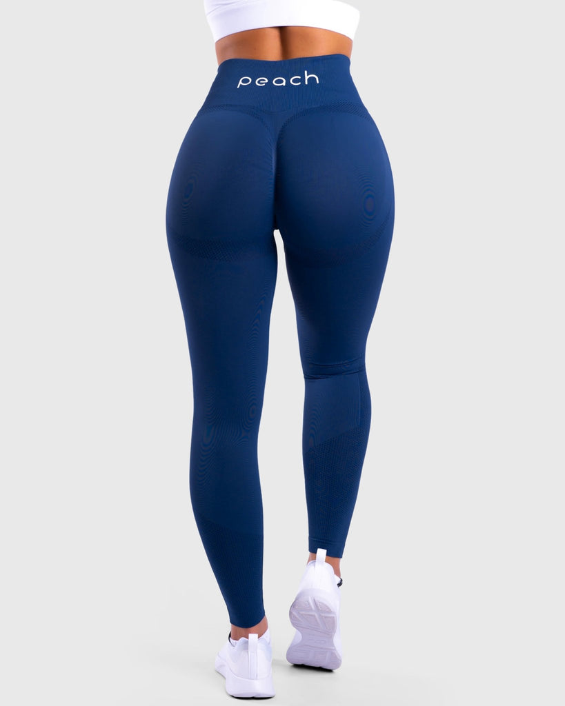 Navy Blue Lux Seamless - Peach Tights - Tights