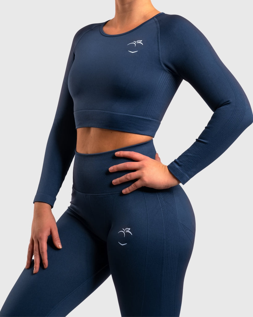 Blue Peached 25 high-rise jersey leggings, The Upside