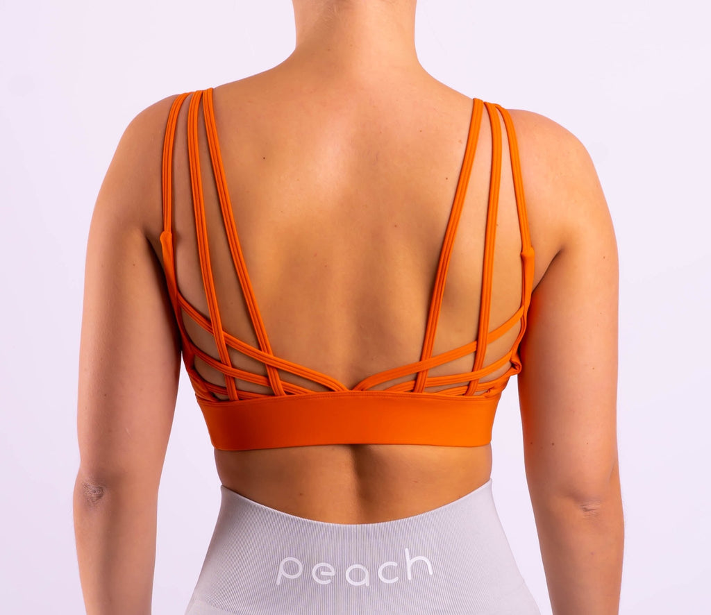 Orange Kinetic Sports-Bra – Peach Tights