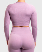 Pink Ribbed Long Sleeve - Peach Tights - Long sleeve