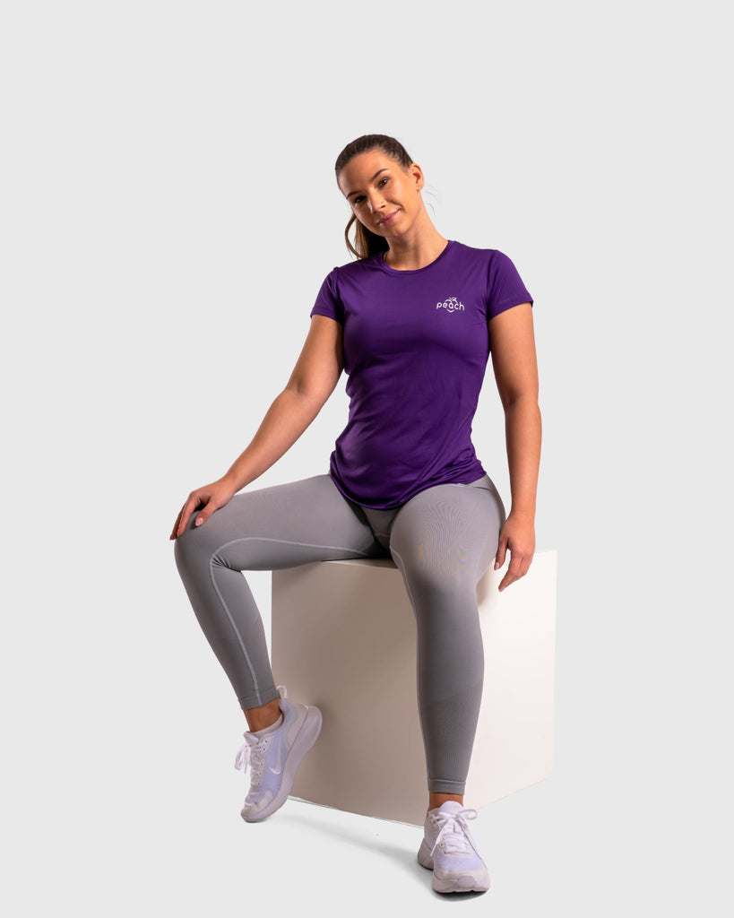 Purple Basic Training T-Shirt - Peach Tights -