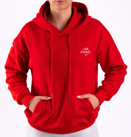 Red Relaxed Peach hoodie