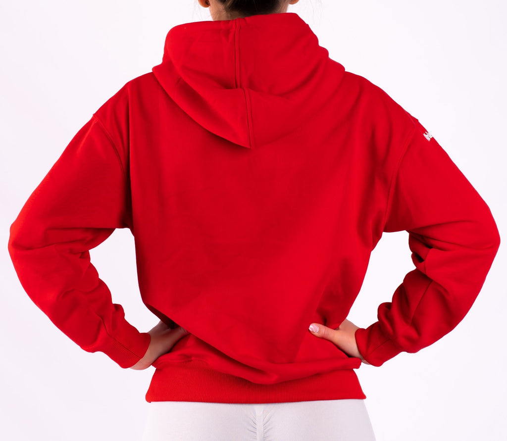 Red Relaxed Peach hoodie - Peach Tights -