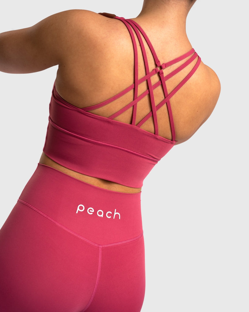 Rose Pure-Fit Sports-bra - Peach Tights -