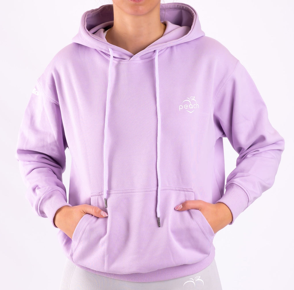 Soft Purple Relaxed Peach hoodie - Peach Tights -